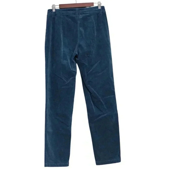 NWT Alison Sheri Corduroy Pants XS Pleated Straight Leg Academia Preppy Blue - Picture 7 of 12